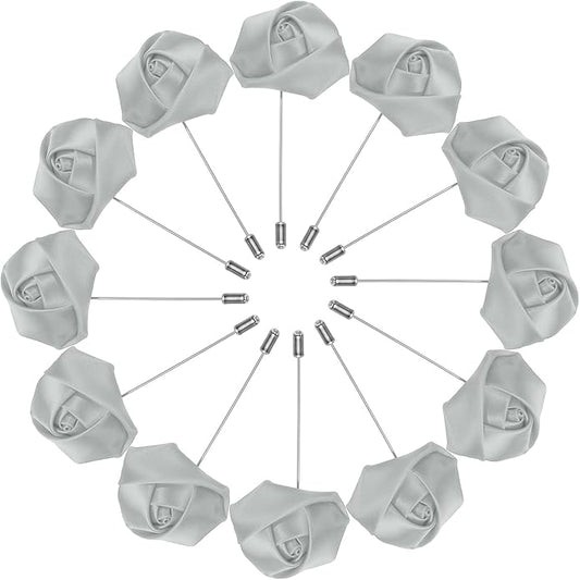 MECCANIXITY Groom Boutonnieres Rose Boutonnieres Pins for Men Ceremony Anniversary Formal Dinner Party