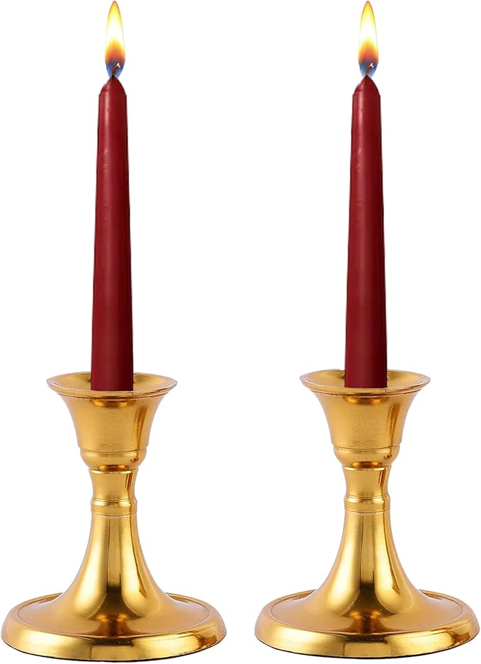 Rely+ Candlestick Holders Set of 2 Mini Stand Dinning Table Centerpiece Candle Holders Taper Candlesticks Holders Decor Ho...
