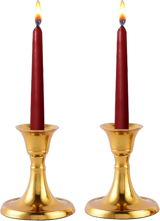 Rely+ Candlestick Holders Set of 2 Mini Stand Dinning Table Centerpiece Candle Holders Taper Candlesticks Holders Decor Ho...