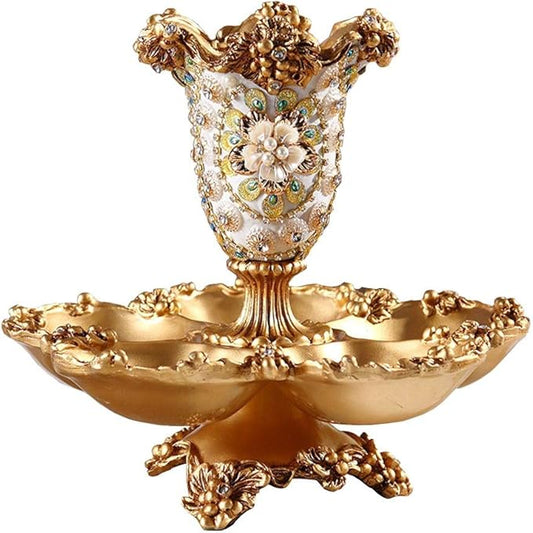 Elegant Large Flower Vases Table Centerpiece for Kitchen Dining Living Room Home Decor, European RetroTall Big Resin Flowe...