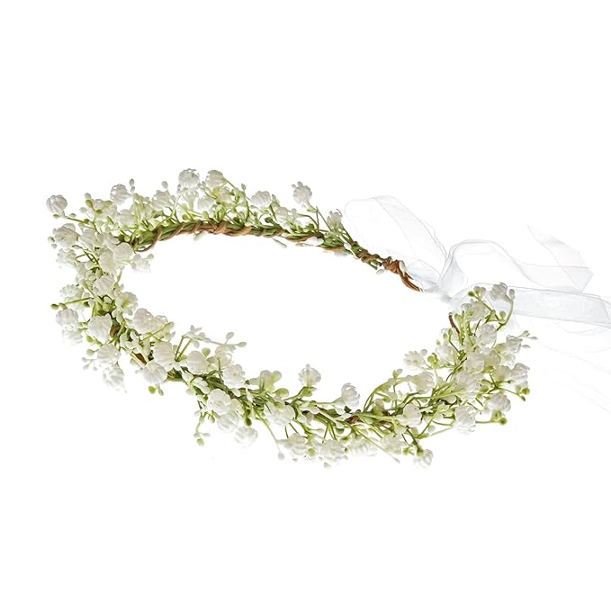 Yili Maizi Girl Flower Crown Floral Crown Women Floral Headband Flower Headpiece Wedding Party Wreath Hair Accessories