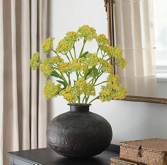 Nature Crafted 3PCS Wildflowers Artificial Flowers Silk Spring Flowers Summer Flower Patrinia Bouquet for Home Wedding Par...