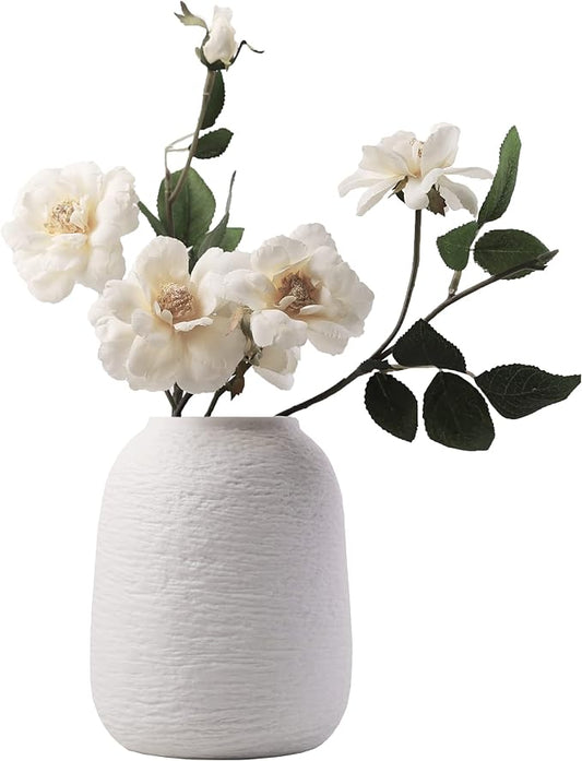 White Vases, Minimalist vase,Ceramic Vase,Modern Flower vase, Home Decor vases, Fits Everywhere, Best Decoration for Chris...