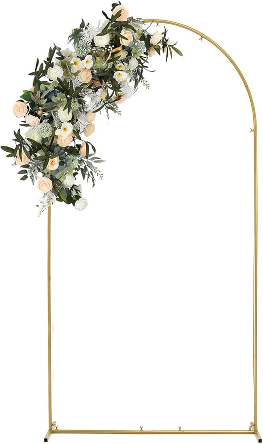Vincidern 6.6 FT Wedding Arch Backdrop Stand for Parties, Balloon Arch Stand, Wedding Arches for Ceremony, Metal Arch Back...