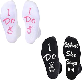 Wedding Socks for Couples - Bride & Groom Gifts for Wedding Day, Engagement Socks