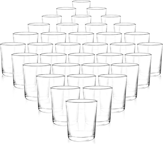 Comrzor Set of 36 Clear Tealight Candle Holders, Glass Votive Candle Holders Bulk, Floating Candle Holder for Table Center...