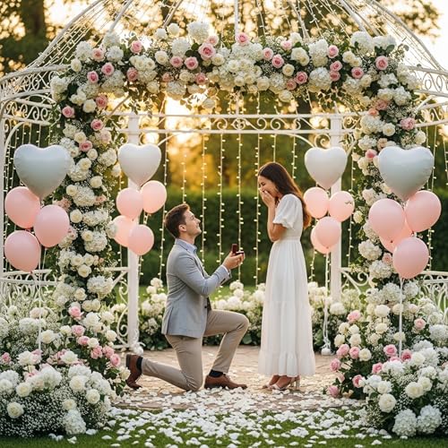 Auihiay 64 PCS Artificial Hydrangea Flowers, Silk Hydrangea Full Flowers Heads with Stems for Wedding Centerpieces, Home, ...