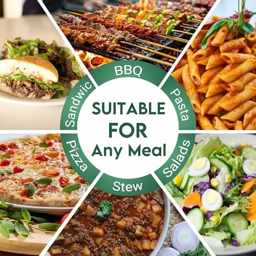 ZOES HOMEWARE 100% Compostable Oval Paper Plates 12 inch Bulk 100 Count, Heavy Duty Large Disposable Plates, Eco-Renewable...