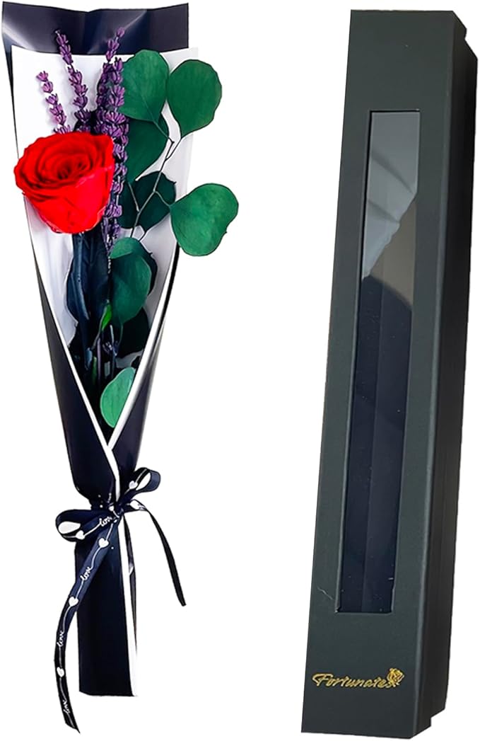 Fortunate Flowers for Delivery Prime, Preserved Forever Roses Birthday Flower for Women Her Wife Mom Grandma Friends, Long...