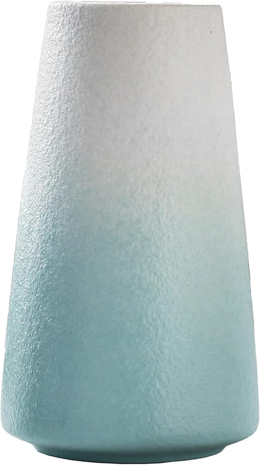 Ceramic Vases, Blue White vase for Home Decor, Minimalist Vase, Modern Home Decor, Dried Flower Vase, Shelf Decor Bathroo...