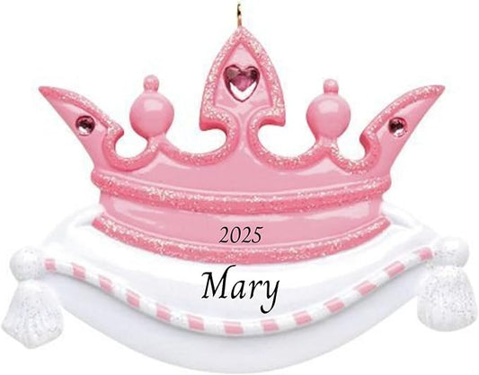 2025 Princess Personalized Christmas Ornament – Custom Resin Ornament with Engraved Name – Holiday Keepsake Gift for Girl...
