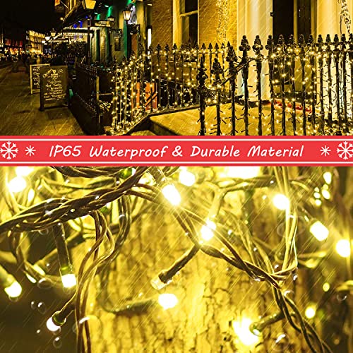 realization Christmas Lights Outdoor, 105FT 300 LED String Lights Indoor with 8 Modes, End-to-End Plug, UL Certified, Wate...