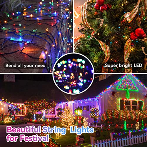 Sukesou Battery String Lights Outdoor 33Ft 100 LED Fairy Lights for Indoor Outdoor Waterproof with Remote Timer 8Modes Bat...