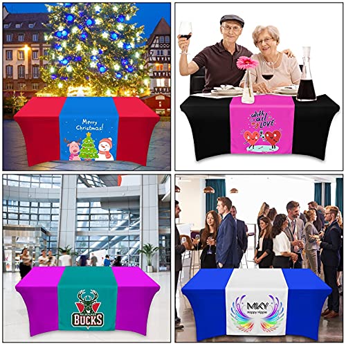 Custom Table Runner with Business Logo, 13"x72" Personalized Table Runners Customized Text Photo for Party,Tradeshow Event...