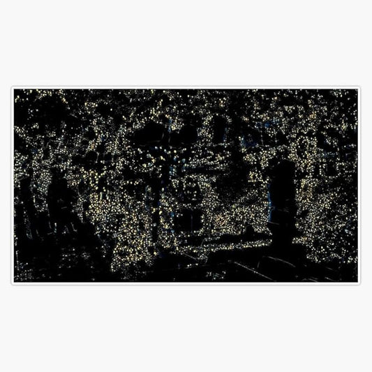 Colorful Christmas Lights Collection - Arlington, Texas Magnetic Reusable Bumper Vinyl Sticker 5"