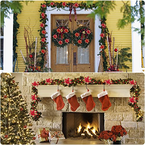 Christmas Garland - 54FT Christmas Garlands Set Artificial Green Plant Garland for Festival Wedding Party Hotel Shopping M...