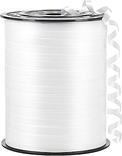 500 Yards White Curling Ribbon-Balloon String-Balloon Ribbon Roll for Party Decoration, Gift Wrapping, Wedding, Art Craft...