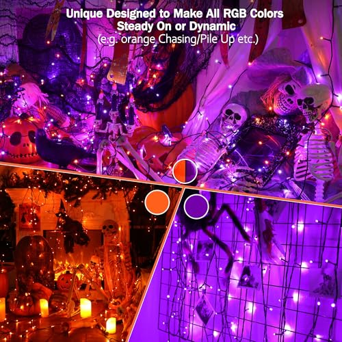 Brizled Color Changing Mardi Gras Lights, 66ft 200 LED RGB String Lights Music Sync, 120+ Modes Remote Dimmable Outdoor Ch...