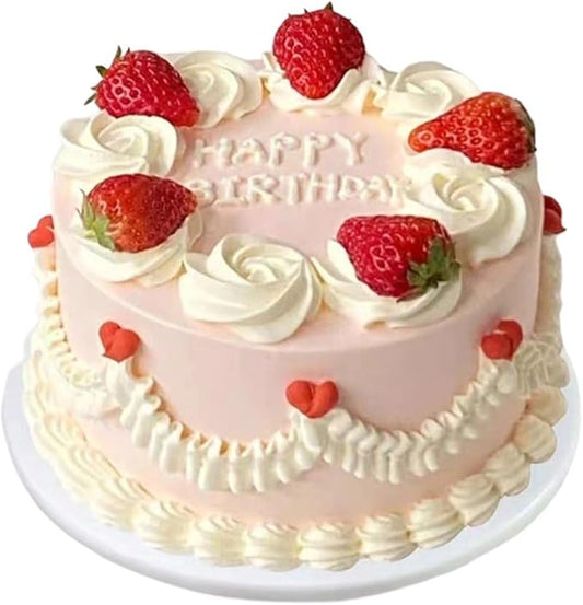 Hsqqdc Realistic Cake Model Artificial Birthday Cake Simulation Dessert Props for Restaurant Hotel Bakery Shop Home Kitche...