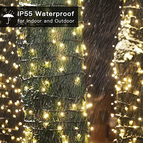 LetsFunny Outdoor Christmas Lights with 8 Modes, 300 LED 108 FT Connectable Waterproof, Twinkle Fairy String Light for Xma...