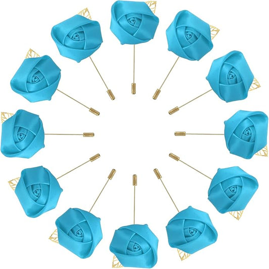 MECCANIXITY Groom Boutonnieres Rose Boutonnieres Pins for Man Wedding Ceremony Anniversary Formal Dinner Party