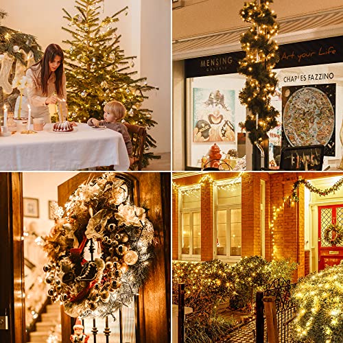 mimigogo 50-Count White Christmas Lights with Green Wire,Mini String Lights for Holiday Decorations, Christmas Tree Light...