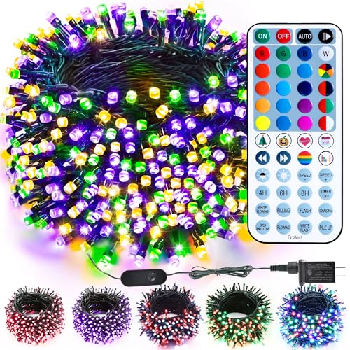 Brizled RGB Christmas Lights, 164ft 500 LED Color Changing String Lights, Dimmable Christmas Tree Light, Indoor Multifunct...