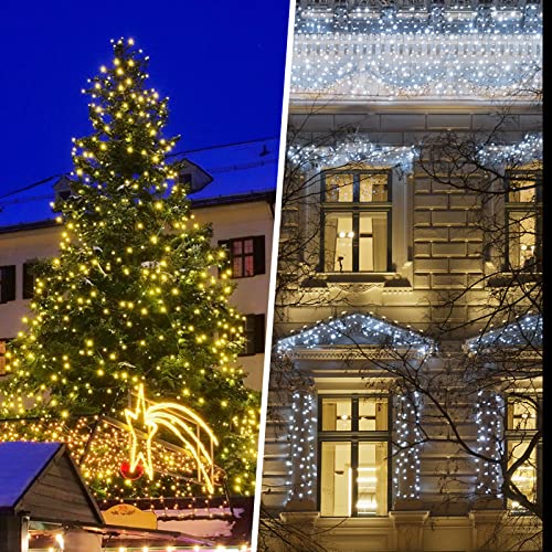 LetsFunny Outdoor Christmas Lights with 8 Modes, 300 LED 108 FT Connectable Waterproof, Twinkle Fairy String Light for Xma...