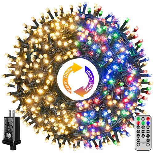 Ollny Christmas Lights, 210FT 640LED Color Changing Christmas Tree Lights with 11 Modes Remote Control, Outdoor Christmas ...