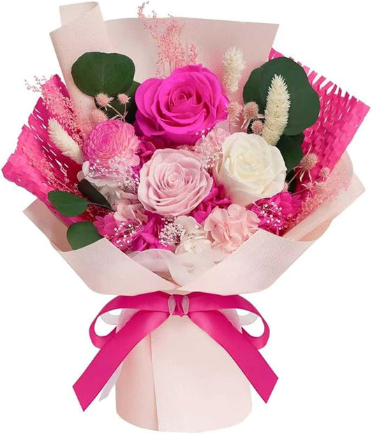 Preserved Flowers Bouquet - Birthday Gifts for Women, Real Flowers for Delivery Prime, Long-Lasting Eternal Rose for Her o...