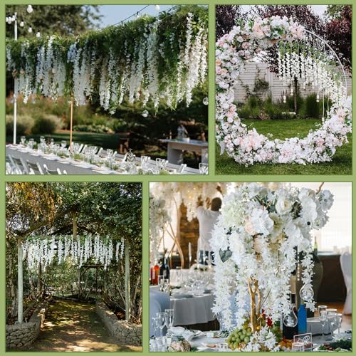 Alotiki Wisteria Hanging Flowers,Fake Hanging Flowers,Wisteria artificiales Garland for Home Wedding Arch Floral Party Gar...