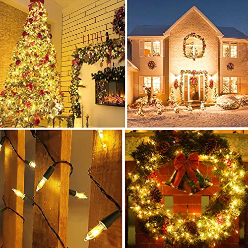 KOUQIYA Battery Operated Christmas Lights, 33ft 100 LED Battery Operated String Lights with Auto-Timer 8 Modes Waterproof ...