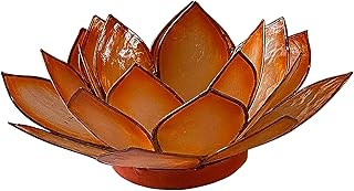 Om Gallery Capiz Shell Lotus Flower Decor Tealight Candle Holder for Serene Ambiance - Handmade Decorative Candle Holders ...