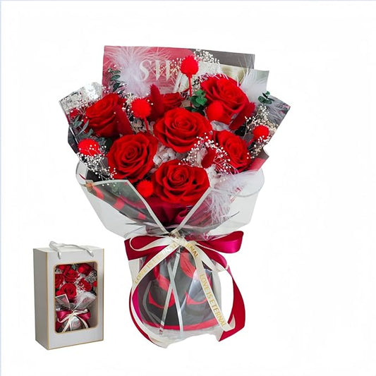 Preserved Flowers Bouquet, Flowers for Delivery Prime,100% Real Roses That Last Up to 3 Years, Gift for Her: Birthday Chri...