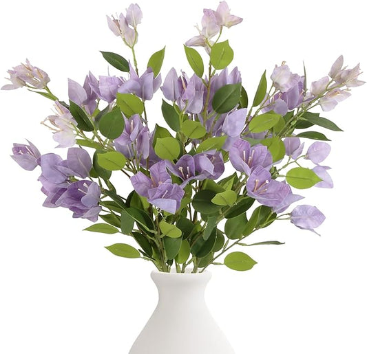 IPOPU 31" Bougainvillea Artificial Flowers 4Pcs Real Touch Bougainvillea Faux Flowers Artificial Branches for Home Decor T...