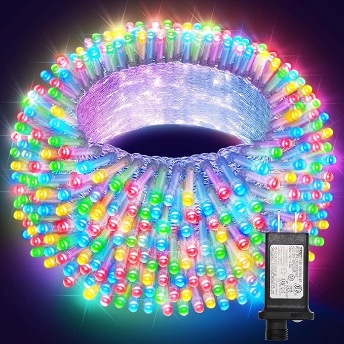 LAMYAR Christmas Lights with 300 LEDs, 100FT Connectable Plug in Fairy String Lights for Outdoor Tree and Indoor Décor, 8 ...