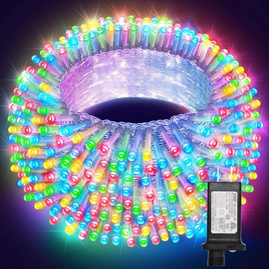 LAMYAR Christmas Lights with 300 LEDs, 100FT Connectable Plug in Fairy String Lights for Outdoor Tree and Indoor Décor, 8 ...