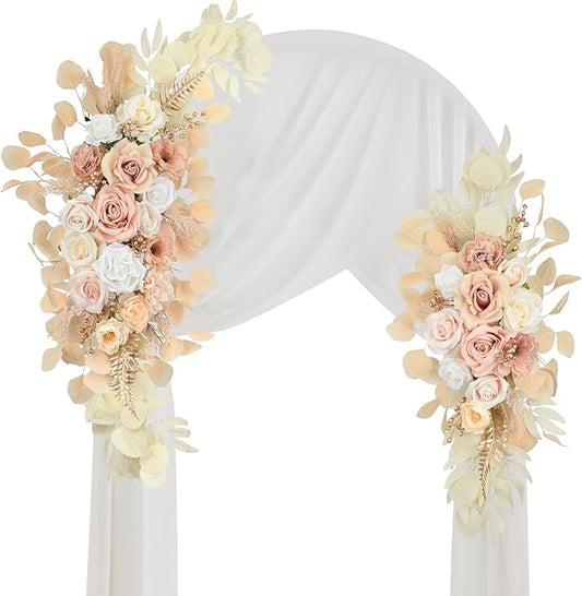 Ting's time Wedding Arch Flowers Artificial Silk Large Flower Swag Boho Styles Reception Backdrop Floral Decor for Wedding...