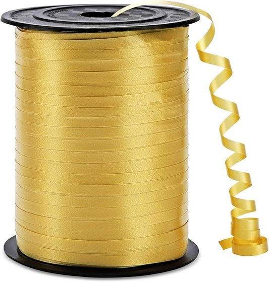 500 Yards Gold Curling Ribbon for Gift Wrapping, Balloon String Ribbon for Craft Flower Bouquet Christmas Birthday Party D...