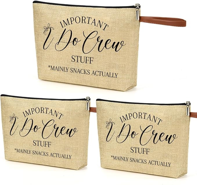 NBIAN 3PCS Luxury Makeup Bag Gift for Bridesmaid Proposal, Bachelorette Swag, Bridal Party - Thoughtful Present Women Ladi...