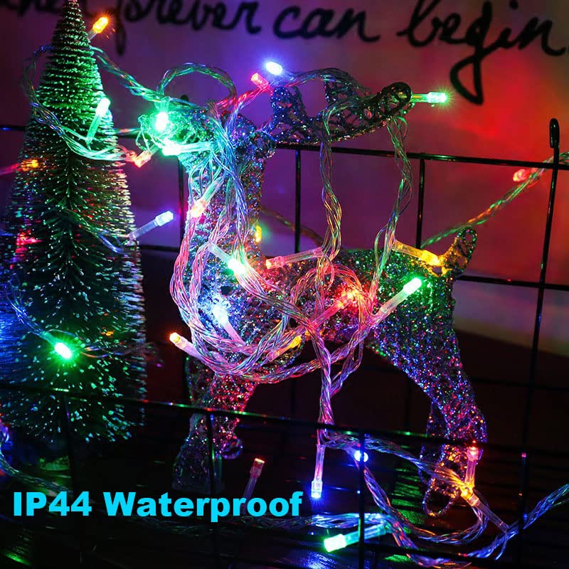 VTECHOLOGY 66Ft 200LED Multicolor Christmas Lights Plug in,Connectable Christmas Tree Lights,8 Modes String Lights Indoor ...