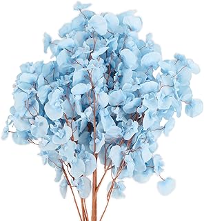 Riyuwal Faux Sweet Pea Flowers 4PCS Fake Light Blue Sweet Pea Flowers Artificial Silk Orchid Flower for Home Wedding Party...