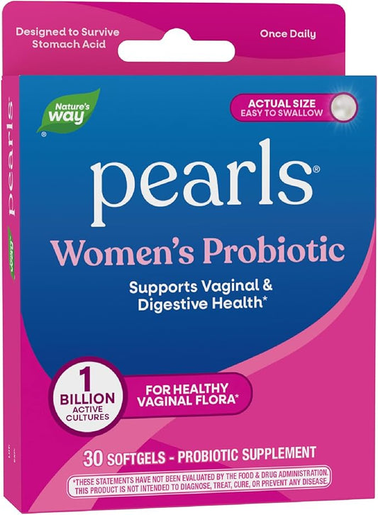 Nature's Way Women's Probiotic Pearls, Supports Vaginal and Digestive Health*, 1 Billion Live Cultures, No Refrigeration R...
