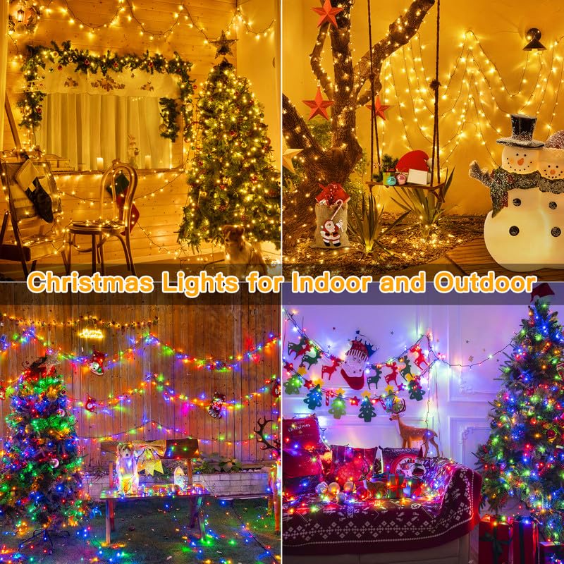 Ollny Christmas Lights, 210FT 640LED Color Changing Christmas Tree Lights with 11 Modes Remote Control, Outdoor Christmas ...
