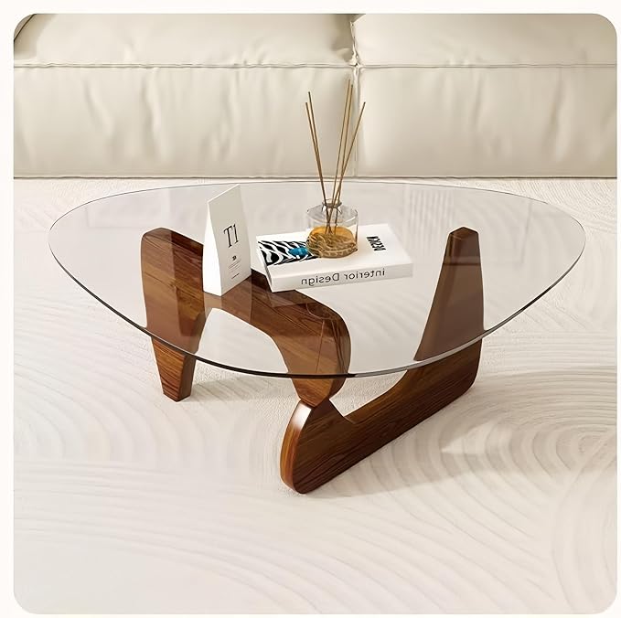 Modern Glass Coffee Table for Living Room, Small mid Century Coffee Table, Stylish Coffee Tables Suitable for Bedroom Livi...