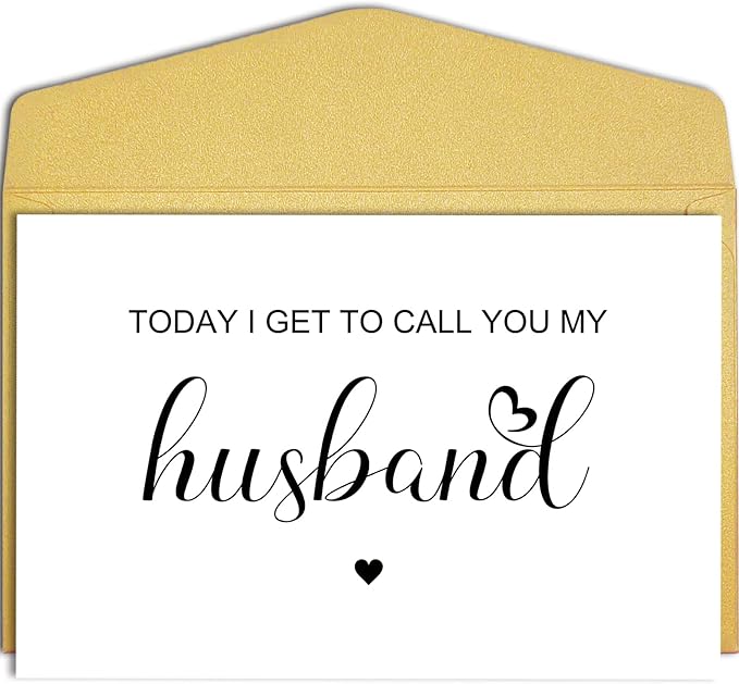 Qiliji Wedding Day Card for Groom from Bride, Husband Wedding Day Card, Husband Vow Card, Groom Gift from Bride, Today I G...