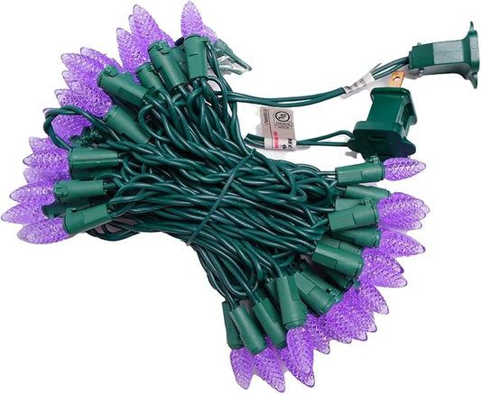 FOMOMDI C3 Outdoor Christmas Lights, 18Ft 50 LED Commercial Grade String Lights for Patio Garden Home Halloween Xmas Tree ...