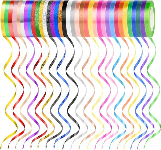 NEBURORA 36 Rolls 36 Colors Curling Ribbon 1/5 Inch 11 Yards Balloon String Ribbon for Gift Wrapping Birthday Graduation F...