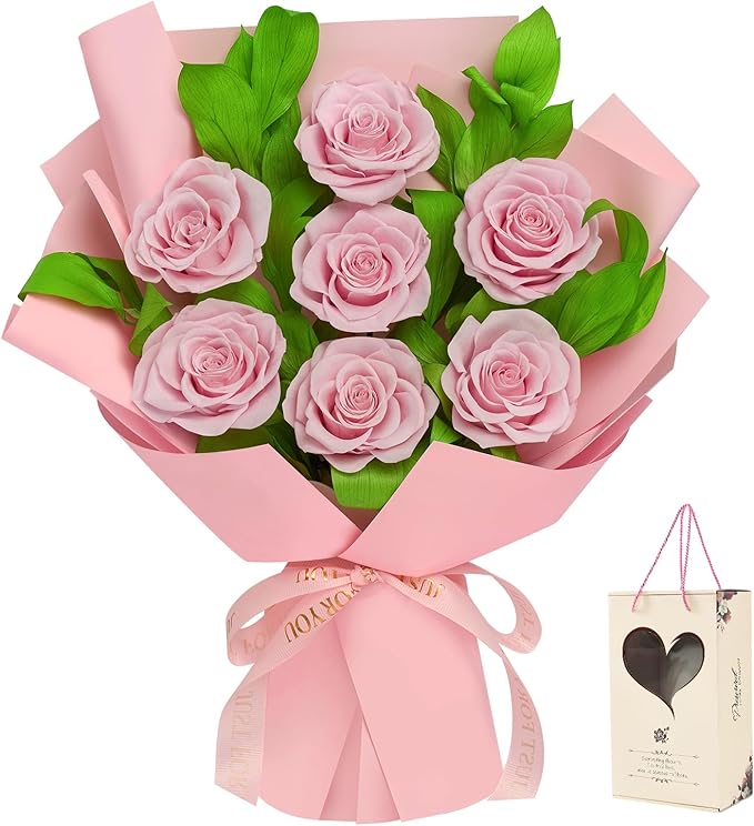 Cooeach Preserved Flowers Bouquet Flowers for Delivery Forever Real Roses, Long-Lasting | Birthday Gifts for Women, Mom, W...