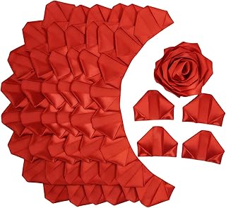 LatinaFlorista 300Pcs Premade Satin Ribbon Rose Petals Half-Finished for Eternal Rose DIY Ramos Forever Flowers Bouquets E...